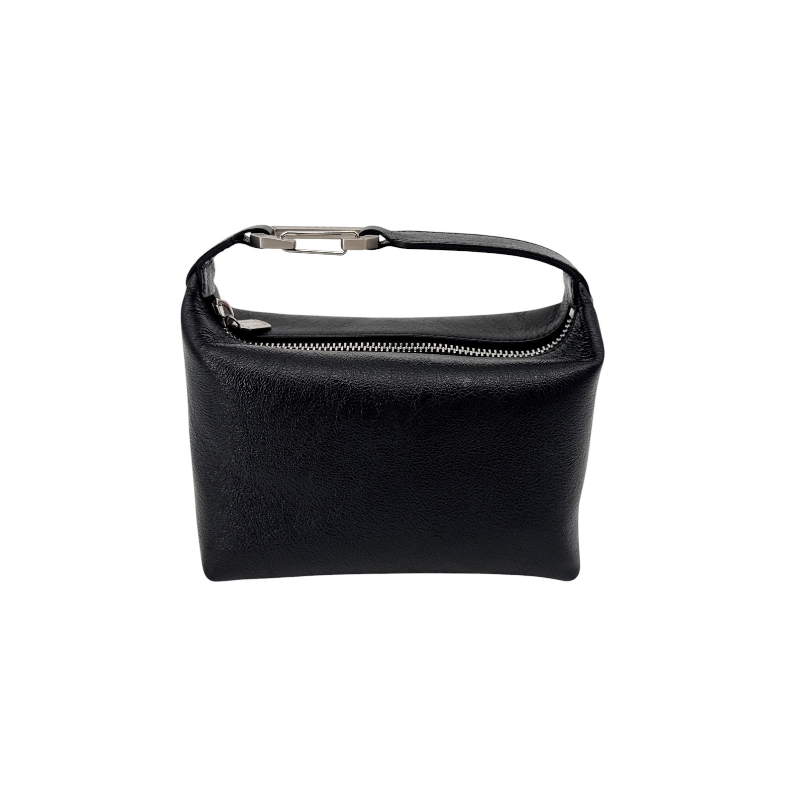 Eera Metallic Moon Bag In Laminated Black — image 4 of 8
